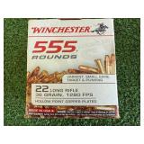 555 Rounds Winchester 22 Long Rifle Hollow Point 555 Rounds Winchester 22 Long Rifle Hollow Point