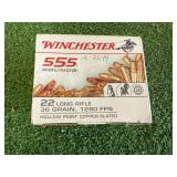 555 Rounds Winchester 22 Long Rifle Hollow Point 555 Rounds Winchester 22 Long Rifle Hollow Point