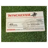 100 Rounds Winchester 45 Auto 230 Gr Full Metal Jacket 100 Rounds Winchester 45 Auto 230 Gr Full Metal Jacket