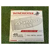 200 Rounds Winchester 45 Auto 230 Gr Full Metal Jacket 200 Rounds Winchester 45 Auto 230 Gr Full Metal Jacket