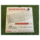 200 Rounds Winchester 45 Auto 230 Gr Full Metal Jacket 200 Rounds Winchester 45 Auto 230 Gr Full Metal Jacket