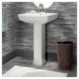 Glacier Bay Fire Clay Pedestal Basin Bathroom Fixture  Customer Returns See Pictures