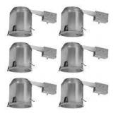 HALO 6 in. Air-Tite, IC Rated, Remodel, Recessed Housing, (6-Pack) Customer Returns See Pictures