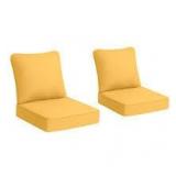 Lot of Hampton Bay 24 in. W x 24 in. D Cushionguard Deep Seat Universal Outdoor Cushion in Sunrise  Customer Returns See Pictures