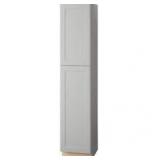 Hampton Bay Shaker 18 in. W x 24 in. D x 90 in. H Assembled Pantry Kitchen Cabinet in Dove Gray    Customer Returns See Pictures