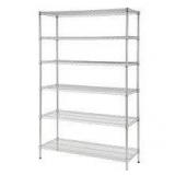 Lot of  HDX 48 in. W x 72 in, H x 18 in. D Commercial ChromeMax 6-Shelf Storage Unit Customer Returns See Pictures