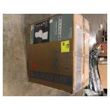 Glacier Bay 10 in. Rough in. 2-Piece 1.28 GPF Single Flush Elongated Toilet in White, Seat Included  Customer Returns See Pictures