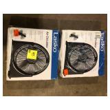 Lot of Lasko 20 in. 3 Speed Air Circulator Floor Fan for Home in Black with Wall Mount Option, Full Range Pivoting Head, Carry Handle Customer Returns See Pictures
