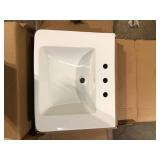 Glacier Bay Fire Clay Pedestal Basin Bathroom Fixture  Customer Returns See Pictures