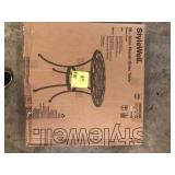 28 in. Glass Mosaic Bistro Table in Brown Finish Customer Returns See Pictures