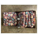 Lot of Hampton Bay 20 in. W x 20 in. D Universal Outdoor Seat Pad in Chili Floral  Customer Returns See Pictures