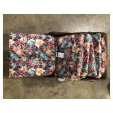 Lot of Hampton Bay 20 in. W x 20 in. D Universal Outdoor Seat Pad in Chili Floral  Customer Returns See Pictures