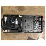 Husky 4-Pc Air Tool Kit W/ 1/2-in. Impact, 3/8-in. Ratchet, Die Grinder, Hammer, Sockets, Chisels, Grinding Stones (27-Pieces)  Customer Returns See Pictures