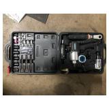 Husky 4-Pc Air Tool Kit W/ 1/2-in. Impact, 3/8-in. Ratchet, Die Grinder, Hammer, Sockets, Chisels, Grinding Stones (27-Pieces)  Customer Returns See Pictures