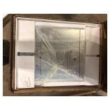 WELLFOR ROSA 40 in. W x 30 in. H Rectangular Aluminum Tri-View Medicine Cabinet with Mirror, Blum Hinge, Adjustable Shelves Customer Returns See Pictures