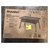 Stylewell Eastlake Woven Coffee Table Honey Brown Finish  Customer Returns See Pictures