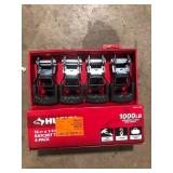 Husky 16 ft. 1.25 in. Ratchet Tie-Down Straps with S-Hook (4-Pack) Customer Returns See Pictures