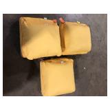 Lot of Hampton Bay 24 in. W x 24 in. D Cushionguard Deep Seat Universal Outdoor Cushion in Sunrise  Customer Returns See Pictures