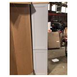 Hampton Bay Shaker 18 in. W x 24 in. D x 90 in. H Assembled Pantry Kitchen Cabinet in Dove Gray    Customer Returns See Pictures