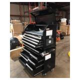 Husky Tool Storage 42 in. W x 18 in. D Standard Duty Black Tool Chest Combo No  Keys Damaged  Customer Returns See Pictures