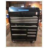 Husky Tool Storage 42 in. W x 18 in. D Standard Duty Black Tool Chest Combo No  Keys Damaged  Customer Returns See Pictures