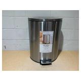Better Homes & Gardens Kitchen Trash Can, 14.5 Gallon, Stainless Steel Step on Garbage Bin Silver