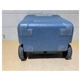 Coleman 316 Series 60QT Ice Chest Rolling Cooler with Wheels, Lakeside Blue