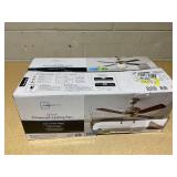 Mainstays 42 inch Downrod Ceiling Fan with Light Kit, Satin Nickel, 4 Blades, Reverse Airflow