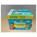 Pampers Swaddlers Diapers, Size 2 (12-18 Pounds), 180 Count