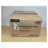 Yaheetech Upholstered Corduroy Accent Chair for Living Room, Dark Green