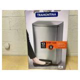 Tramontina 13 Gal Step Trash Can Stainless Steel