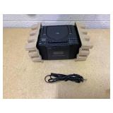 onn. Portable CD/Cassette Boombox with Bluetooth Wireless Technology