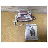 Black + Decker Steam Iron - Pearl-Infused Ceramic Soleplate, Vertical Steaming