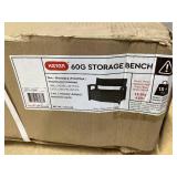 Keter Hudson Plastic Storage Bench, Graphite Gray