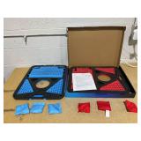LED Cornhole Board Set - Light Up Bean Bag Toss with 6 Bags, by MinnARK