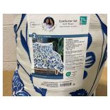 2PCS Twin/Twin XL Mainstays by Becky G. & Alejandra White Floral Comforter Set with Sham