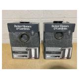 LOT OF 2 Better Homes & Gardens Woven Textured Grommet Blackout Curtain Panel