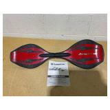 Razor RipStik Ripster Caster Board - Red, 2 Wheel Pivoting Skateboard with 68mm 360-Degree Casters