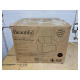 Beautiful Drew Kids Accent Chair by Drew Barrymore, Cream Bouclé Fabric