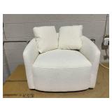 Beautiful Drew Kids Accent Chair by Drew Barrymore, Cream Bouclé Fabric