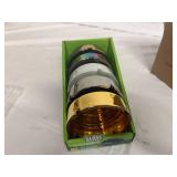 5 Plated Glass Ashtrays