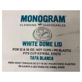 1000 Monogram White Dome Lids