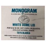 1000 Monogram White Dome Lids