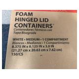 150 Foam Hinged Lid Containers