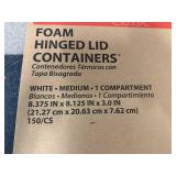 150 Foam Hinged Lid Containers
