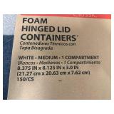 150 Foam Hinged Lid Containers