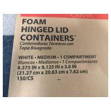 150 Foam Hinged Lid Containers