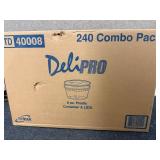 240 Combo Packs of 8oz Plastic Containers