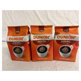 3 Bags of Dunkin Hazelbnut Coffee
