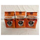 3 Bags of Dunkin Hazelbnut Coffee